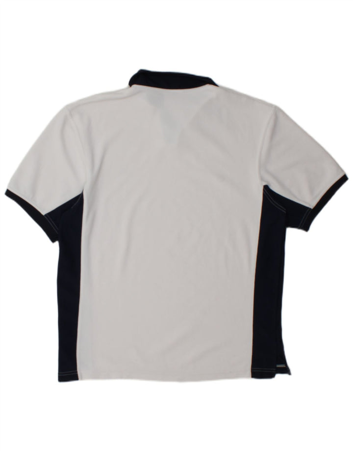 Męska koszulka polo Reebok XS, biała, z blokami kolorów