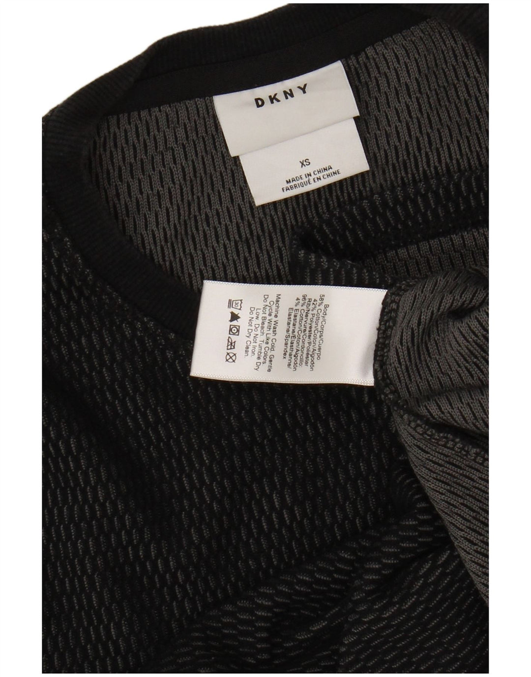 Top męski DKNY z długim rękawem XS, czarny, bawełniany