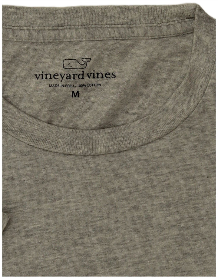 Męska koszulka z grafiką Vineyard Vines, średnia szara bawełna