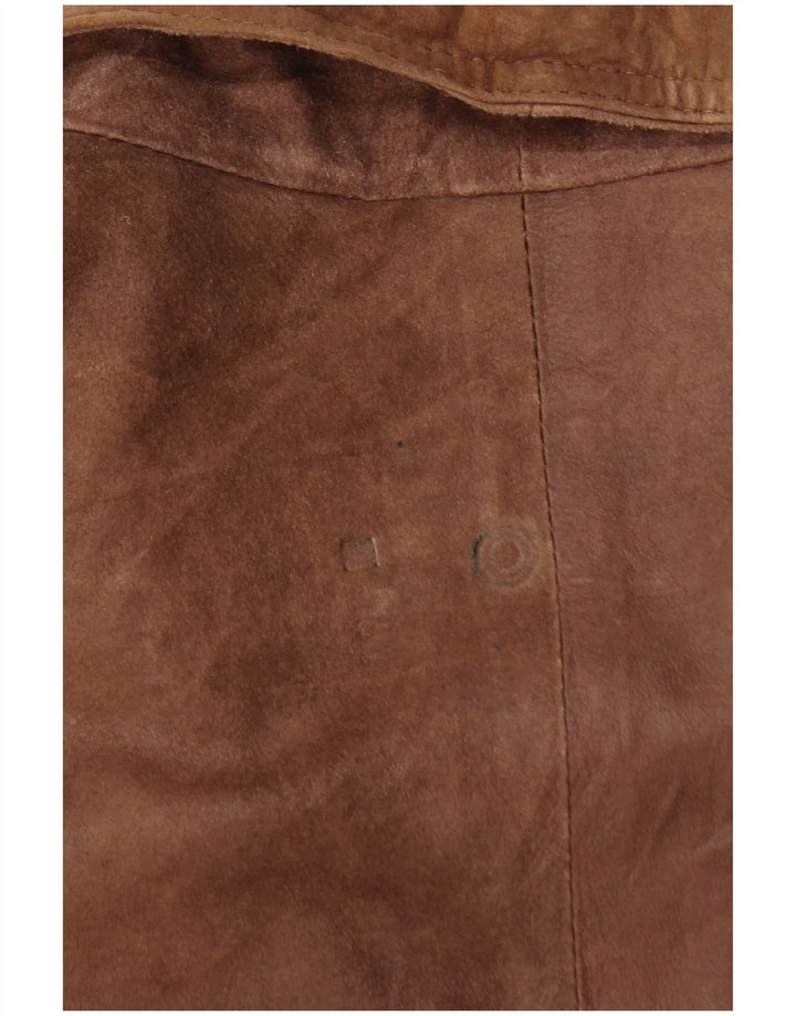 Męska zamszowa kurtka bomberka Morena IT 52 XL, brązowa skóra