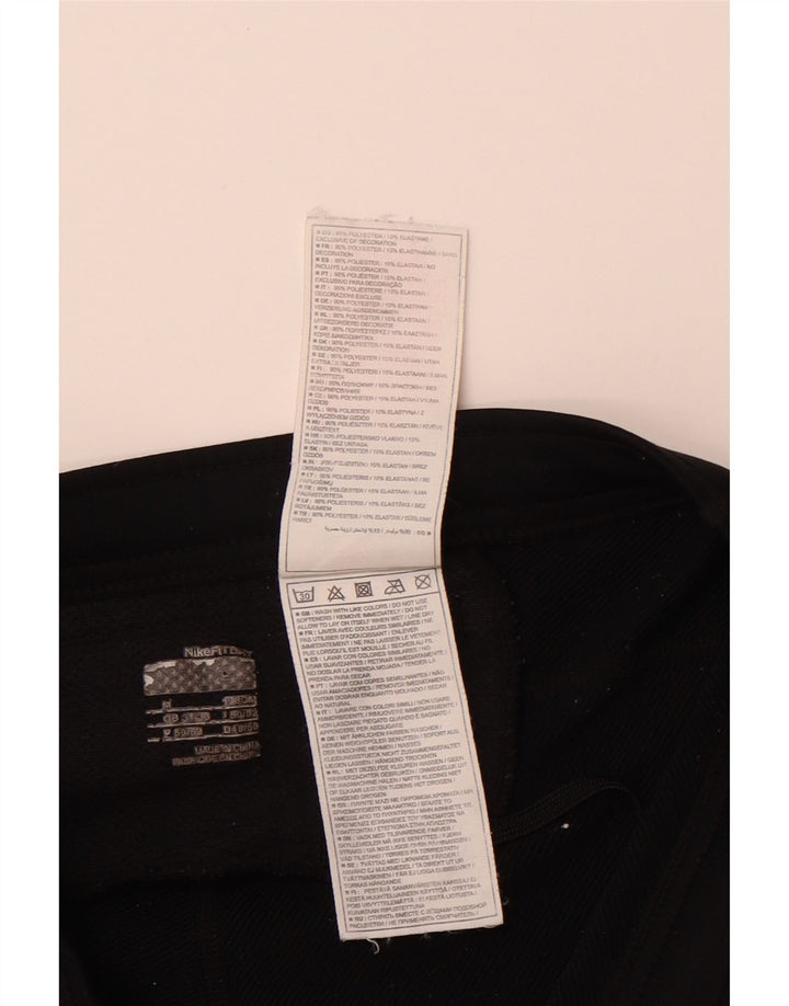NIKE Mens Tracksuit Trousers Medium  Black Colourblock Polyester