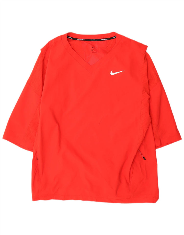 Męska koszulka baseballowa Nike z rękawem 3/4 XL, czerwonym poliestrem
