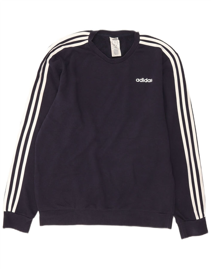Adidas Męska Bluza Sweter Duża Granatowa Bawełna