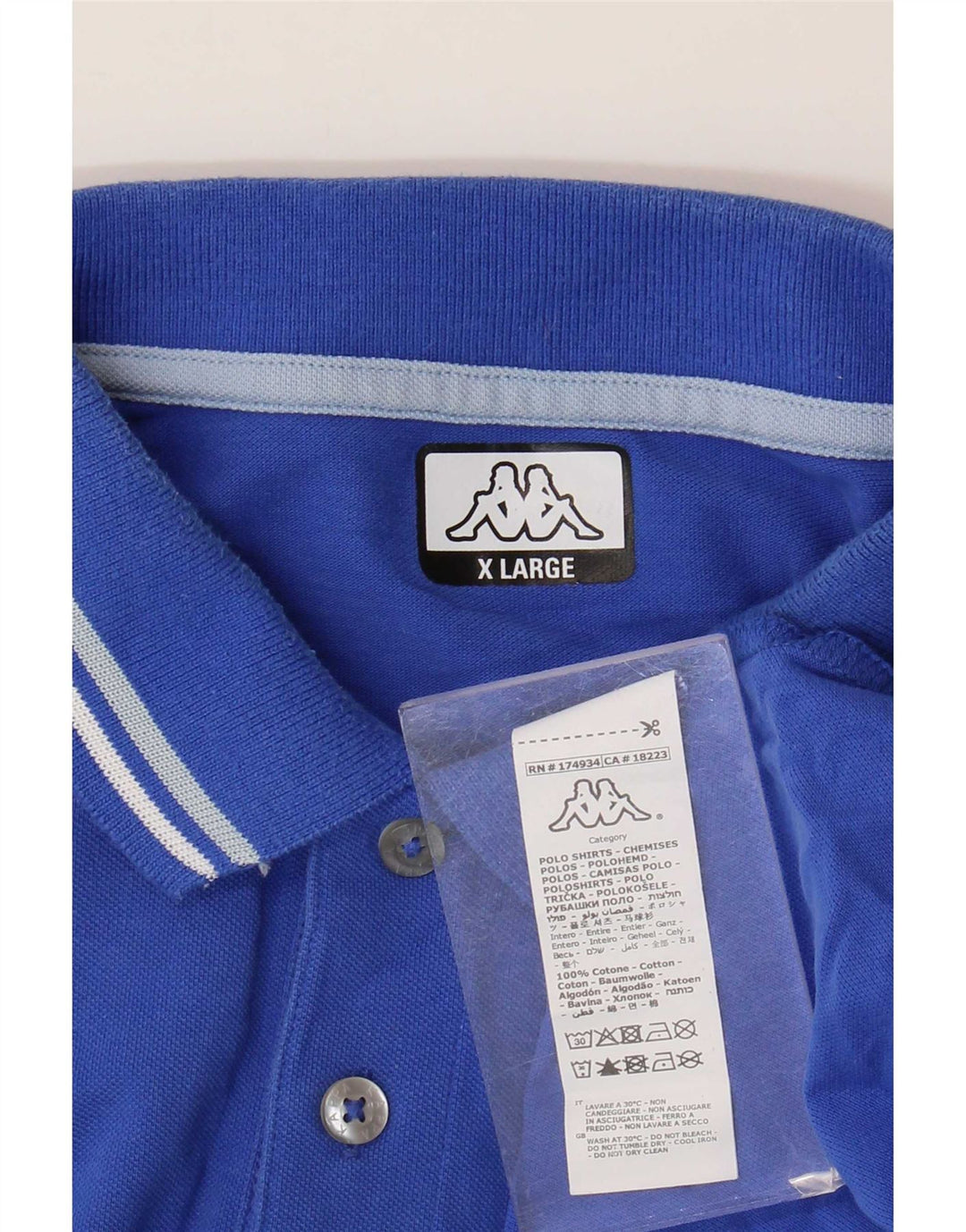 Męska koszulka polo Kappa XL, niebieska, bawełniana
