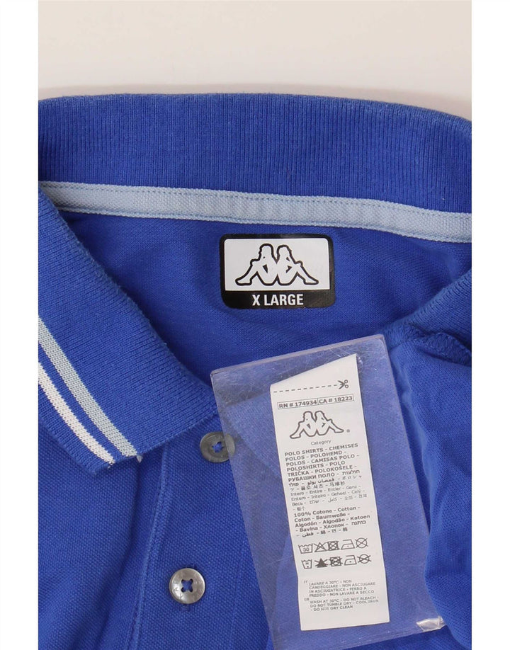 Męska koszulka polo Kappa XL, niebieska, bawełniana