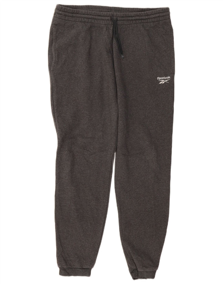 Męskie spodnie dresowe REEBOK, duże, szare, bawełniane