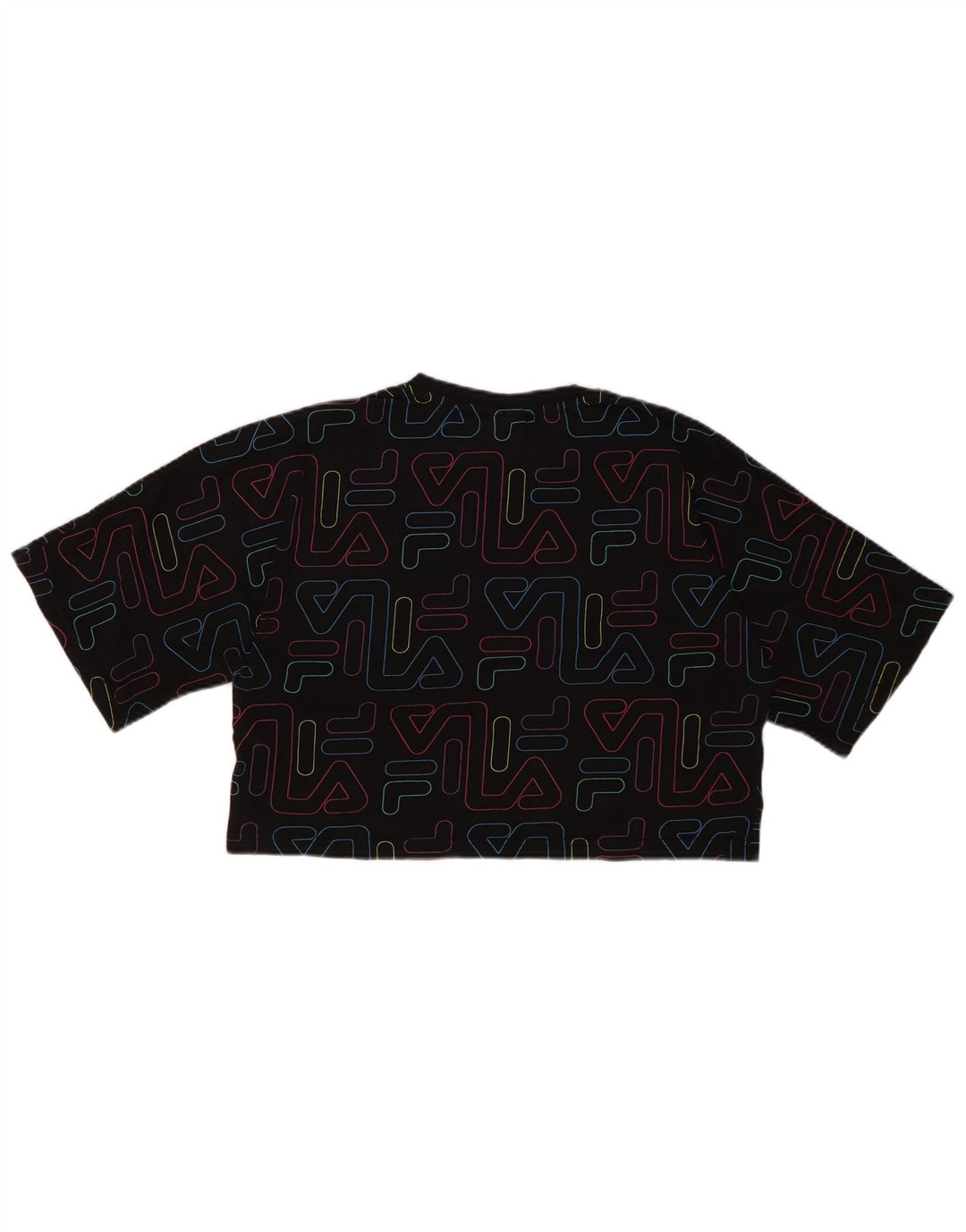 Dziewczęca koszulka z krótkim rękawem FILA z grafiką, 15-16 lat, czarna bawełna