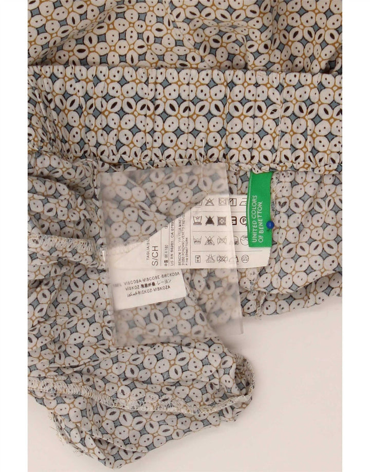 Spodnie damskie Benetton małe W30 L29 wielokolorowe geometryczne