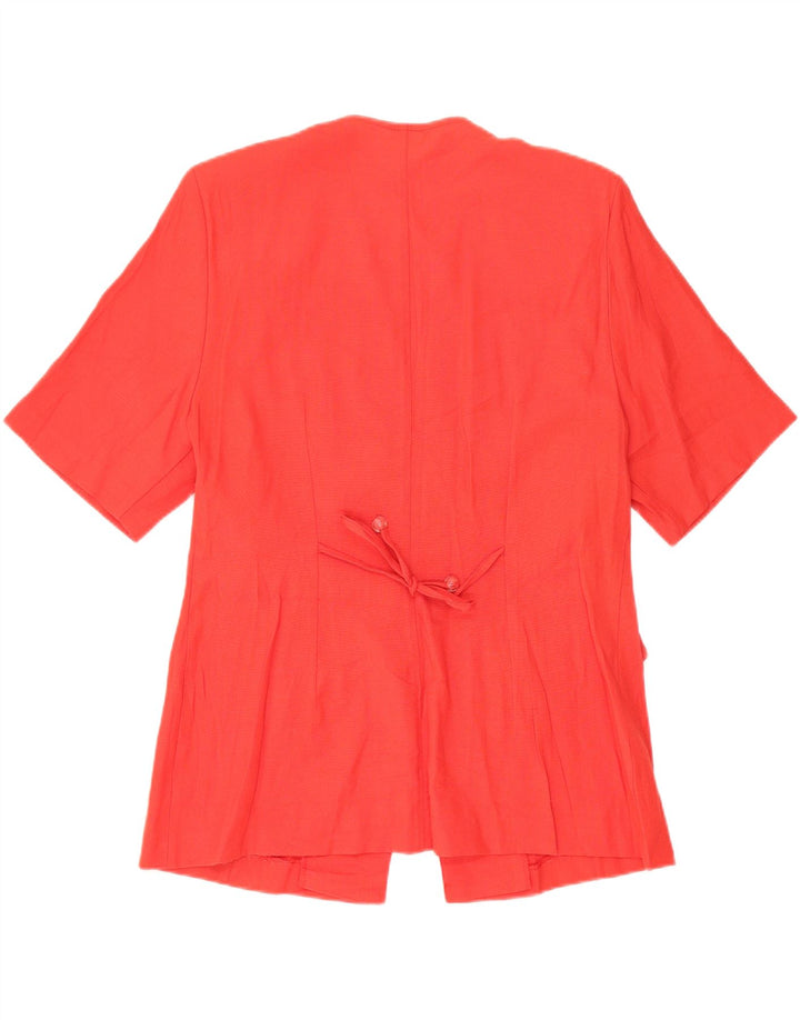 VINTAGE Womens 1 Button Blazer Jacket UK 14 Medium Red Vintage Vintage and Second-Hand Vintage from Messina Hembry 