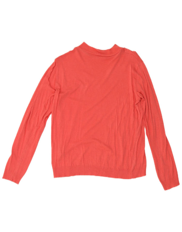Damski top Massimo Dutti z długim rękawem UK 18 XL, różowy Lyocell
