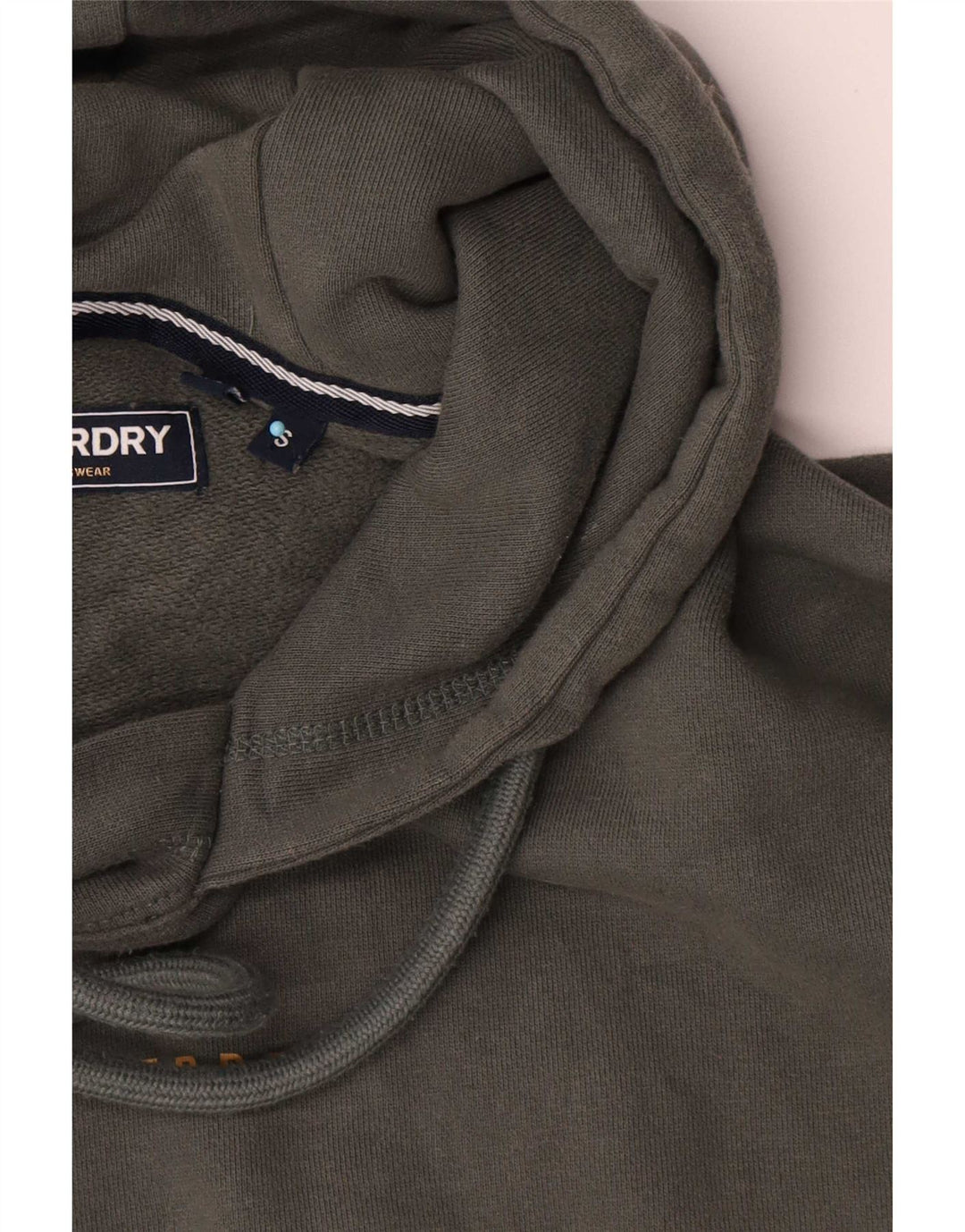 Męski sweter z kapturem Superdry, mały, bawełniany khaki