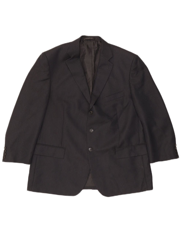 Marks & Spencer Męska marynarka zapinana na 3 guziki, UK 44 XL, granatowa w prążki