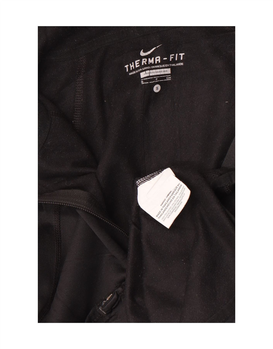 Męski sweter z kapturem i zamkiem błyskawicznym Nike Therma-Fit, mały, czarny, poliestrowy