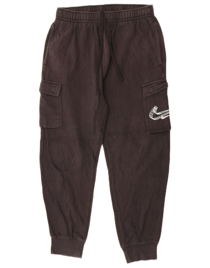 Męskie spodnie dresowe Nike Cargo Joggers, średnia czarna bawełna