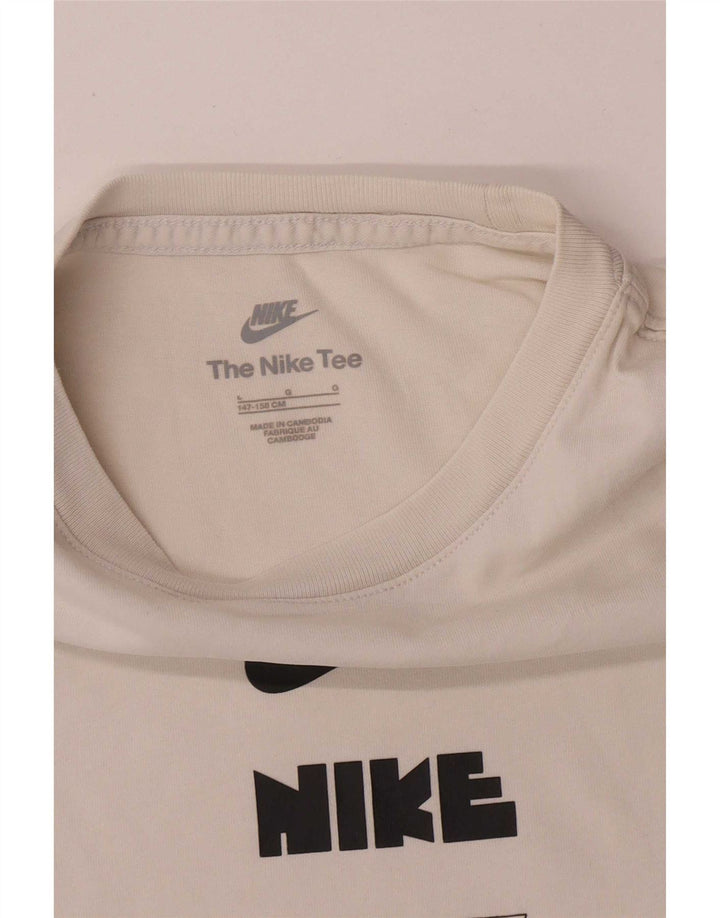 Chłopięcy T-shirt z grafiką Nike na 12-13 lat, duży, biały