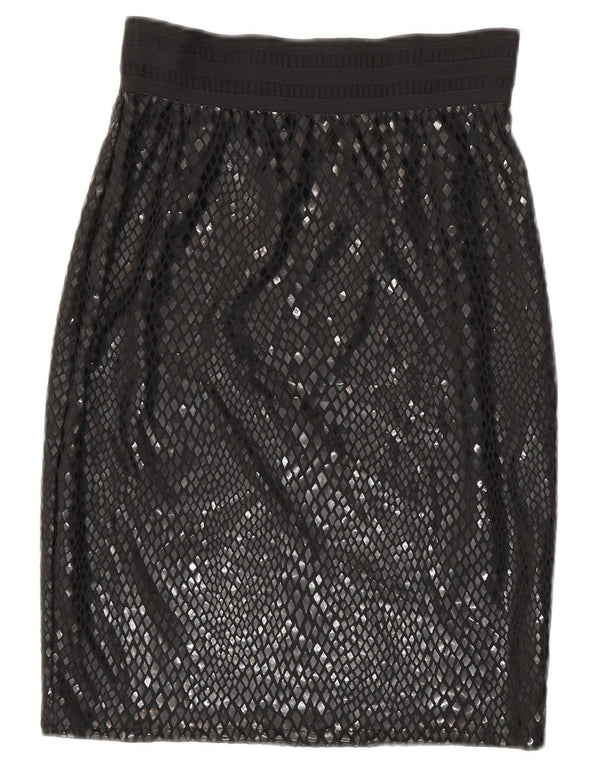 Damska spódnica Midi w stylu vintage W26 Mały czarny Argyle/Diamentowy poliester