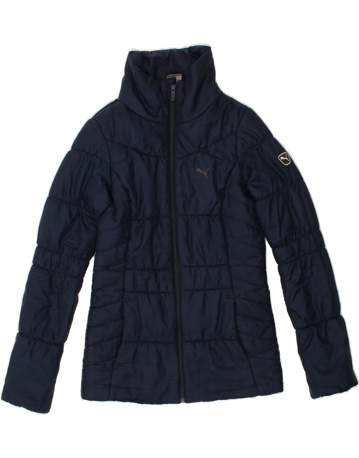 PUMA Womens Padded Jacket UK 8 Small  Navy Blue Polyester Vintage Puma and Second-Hand Puma from Messina Hembry 