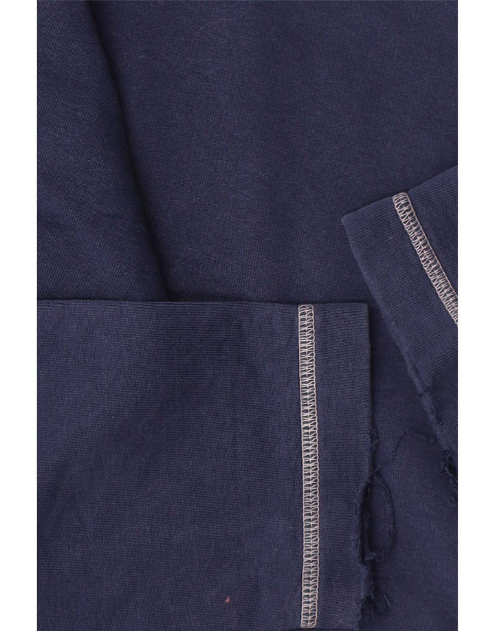 Męski top Levi's z długim rękawem, średni granatowy, bawełniany w bloki kolorów