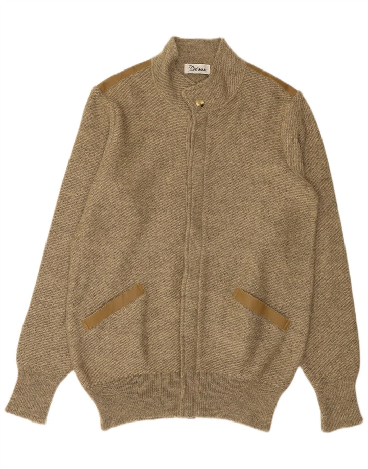 Męski sweter rozpinany VINTAGE w kolorze średniego beżu
