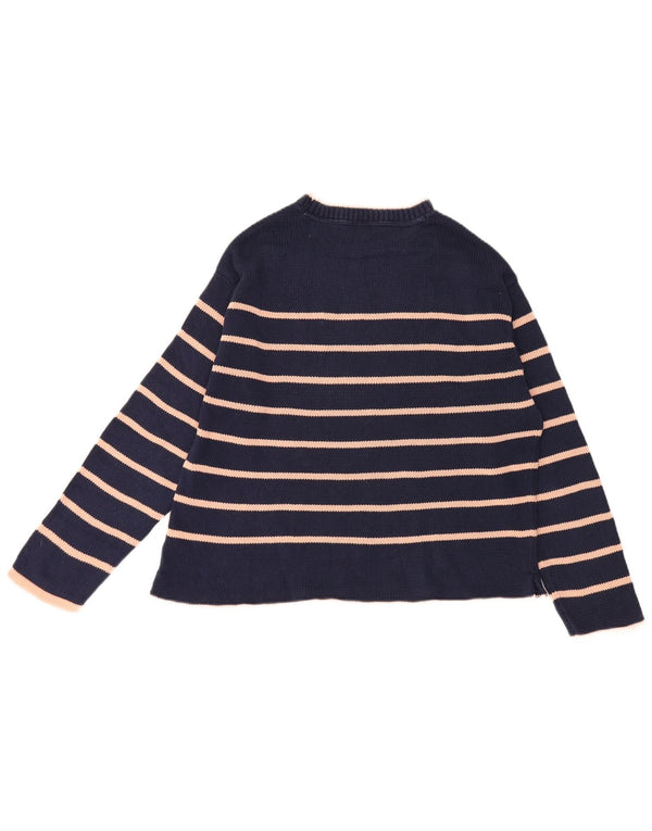 Crew Clothing Damski sweter z golfem UK 14, duży, granatowy