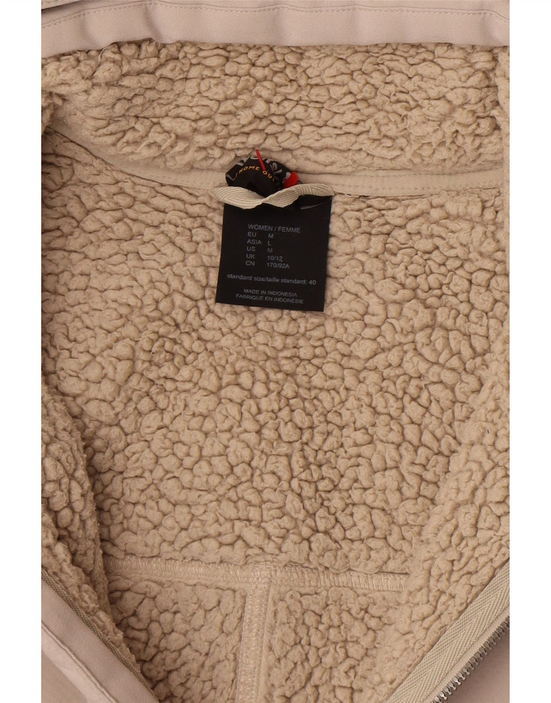 Damski płaszcz wiatrówka z kapturem Jack Wolfskin UK 10/12 średni beż