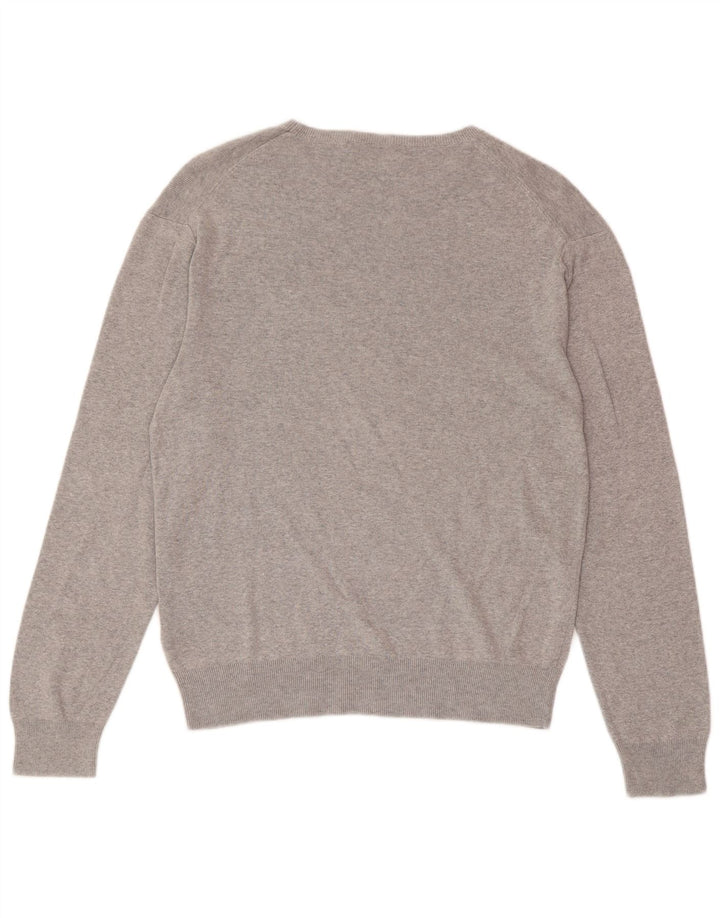 POLO RALPH LAUREN Męski sweter typu slim fit z dekoltem w łódkę, średnio szary