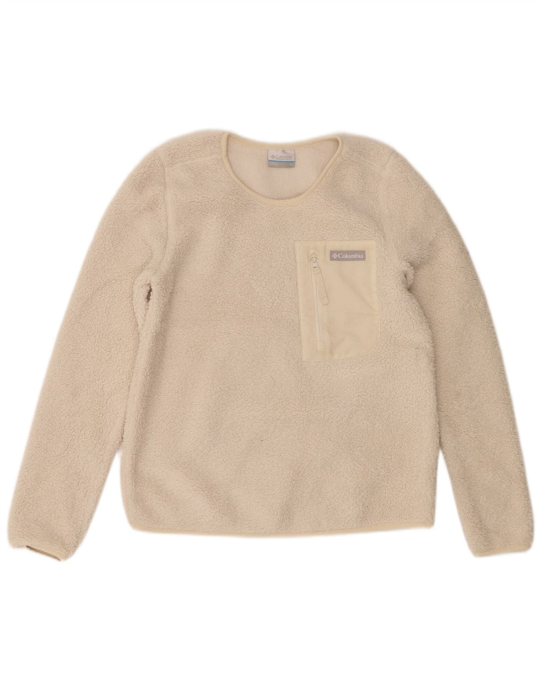 Damski sweter polarowy Columbia UK 10, mały, biały, poliester
