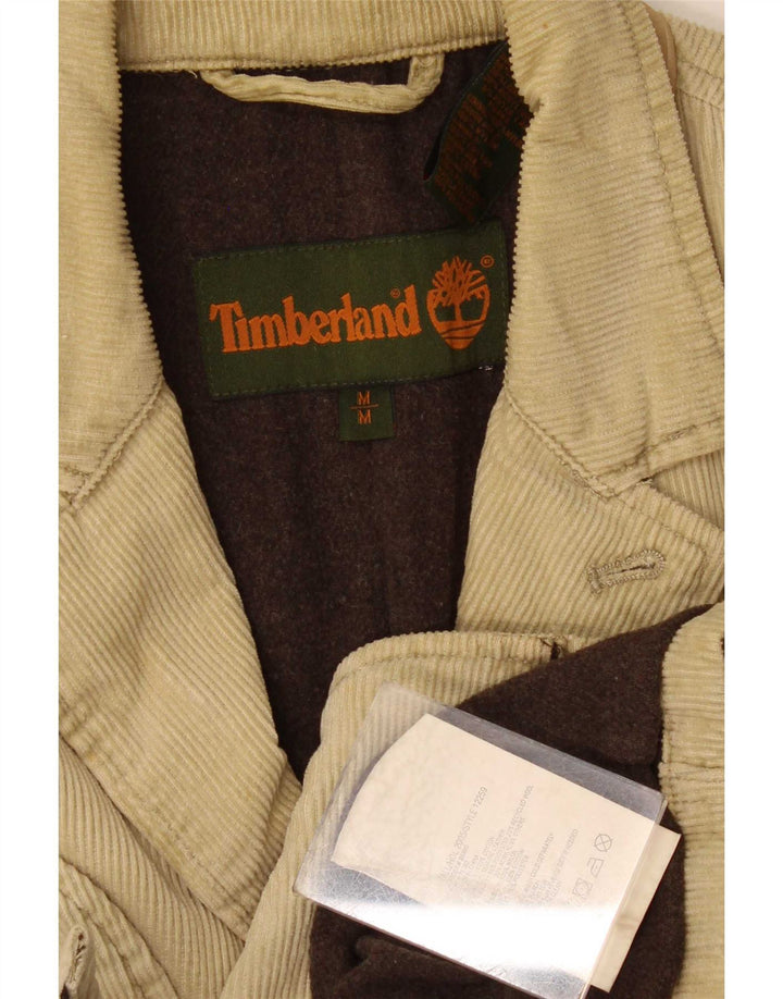 Męska marynarka Timberland zapinana na 3 guziki, sztruksowa marynarka UK 38, średnia beżowa bawełna