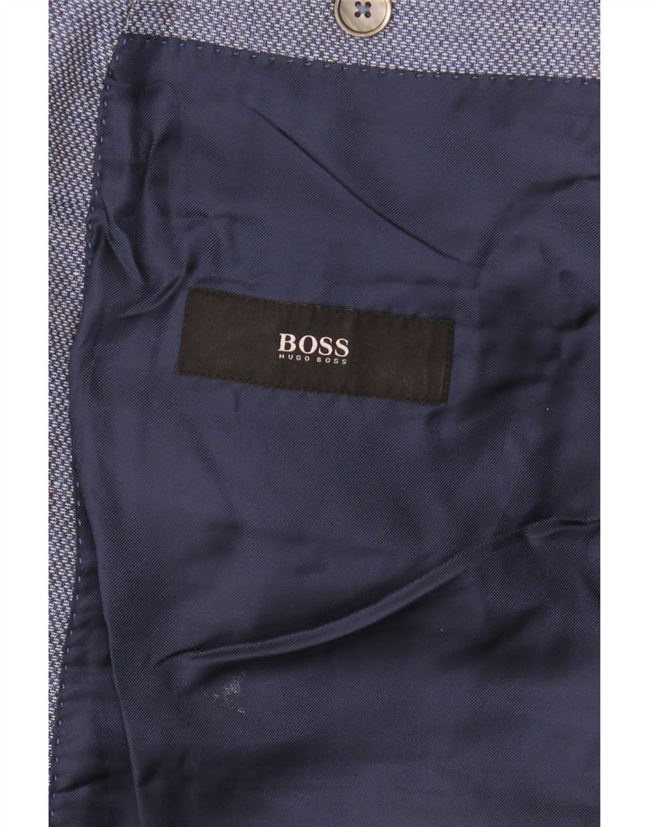 Męska marynarka zapinana na 2 guziki Hugo Boss UK 38 Średni Niebieski
