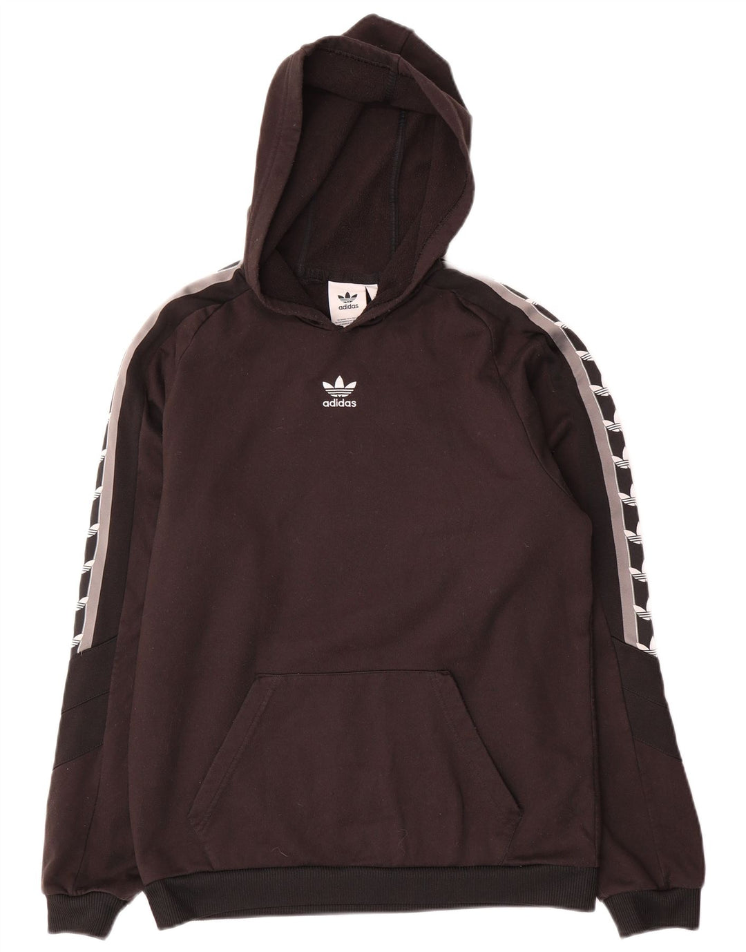 Męska bluza z kapturem Adidas z grafiką, mała, czarna, z blokami kolorów, z poliestru