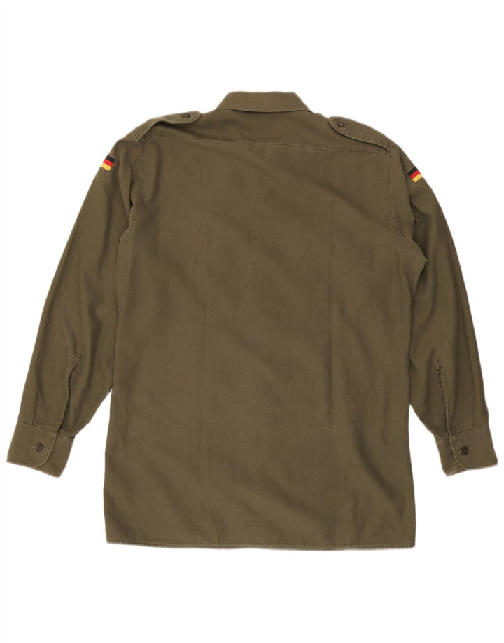 Męska koszula wojskowa w stylu vintage, średnia khaki