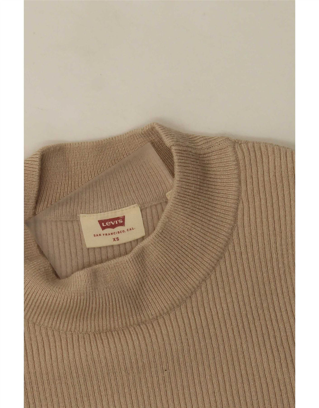 Sweter damski Levi's z okrągłym dekoltem UK 4 XS, beżowy