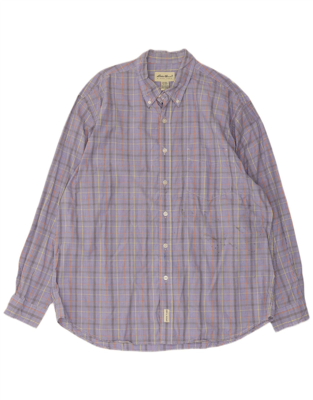 Koszula męska Eddie Bauer XL, bawełniana w niebieską kratkę