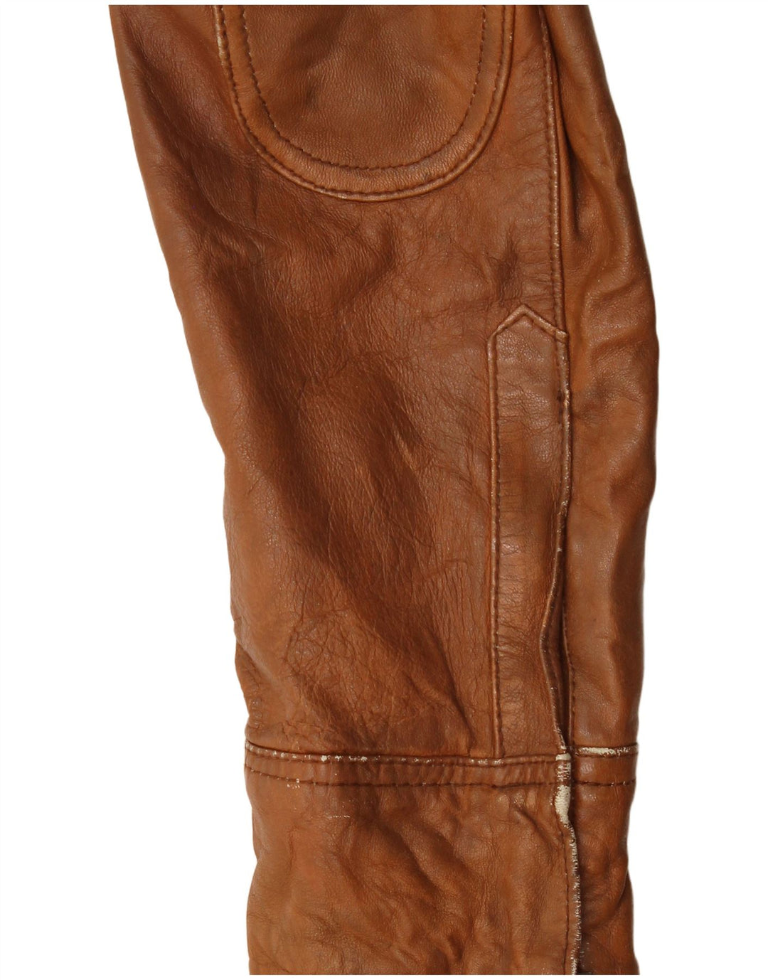 Kurtka damska PEPE Jeans Crop Leather UK 18 XL Brązowa