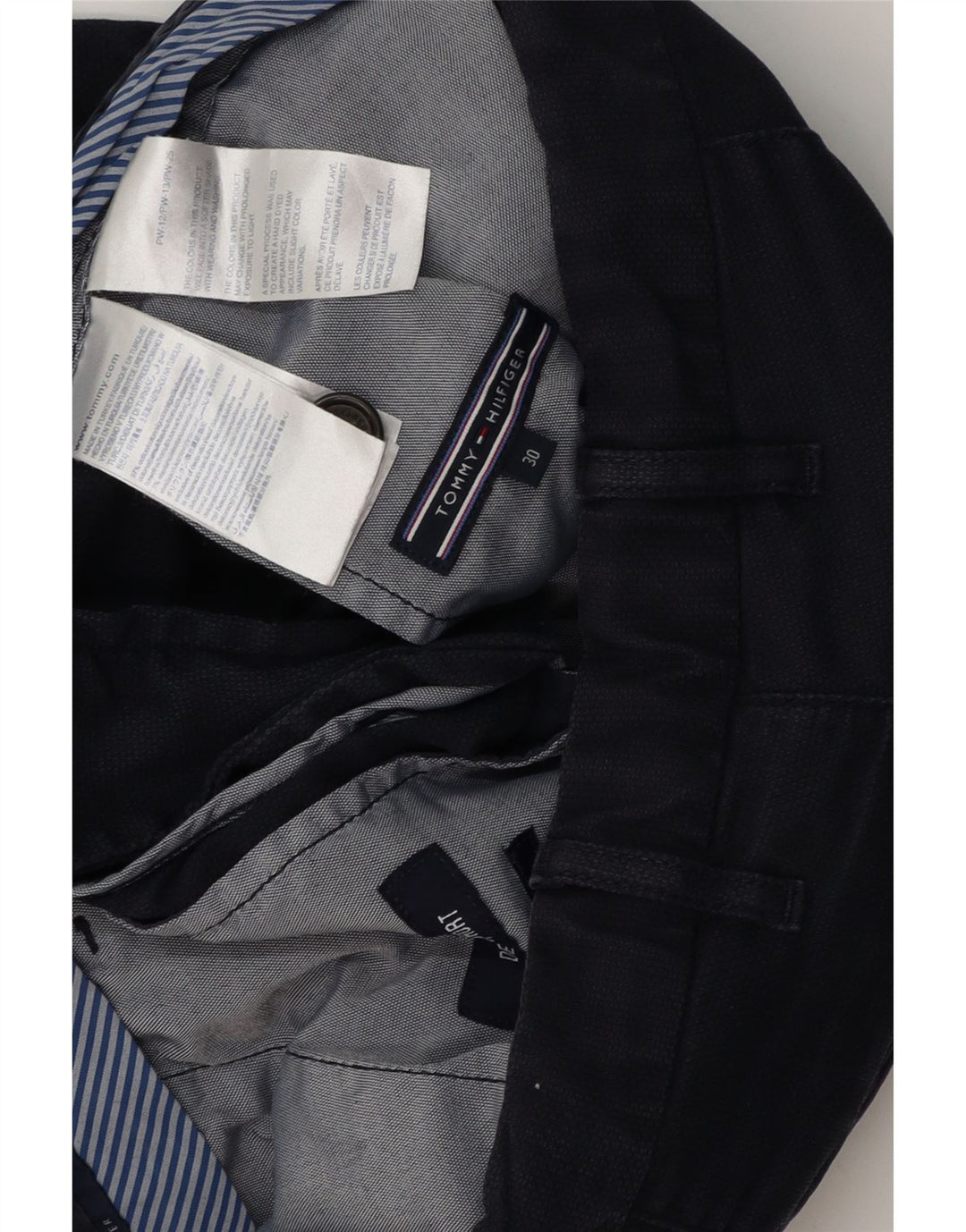 Męskie spodenki Chino TOMMY HILFIGER W30 Średni granatowy, bawełniany