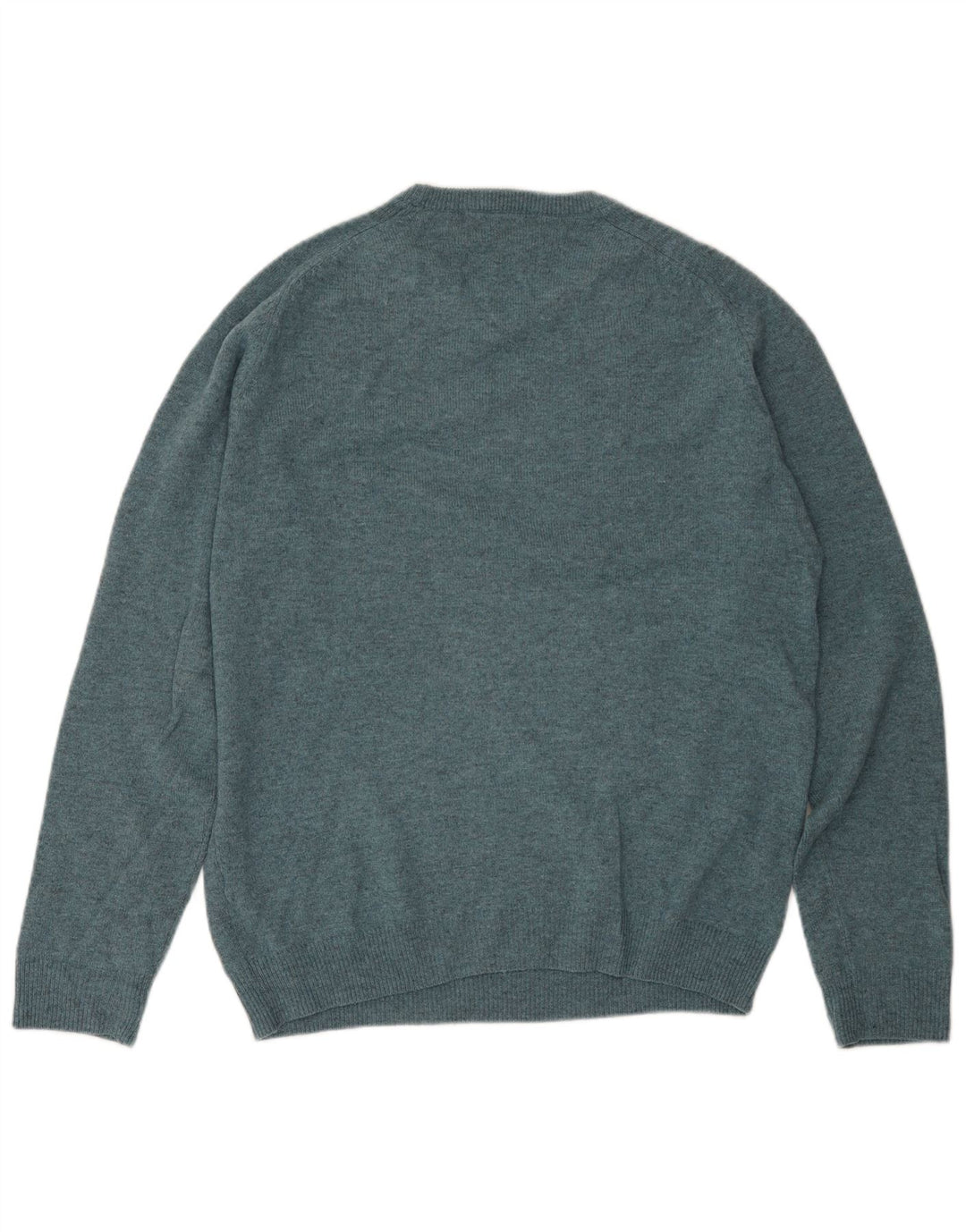 Marks & Spencer Męski sweter z okrągłym dekoltem, średnioniebieski, nakrapiany