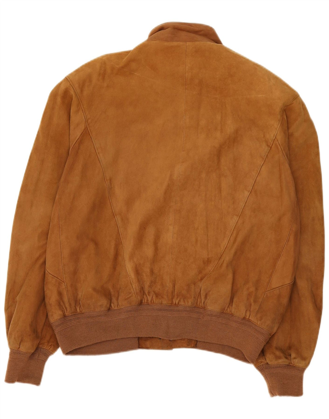 Męska zamszowa kurtka bomber w stylu vintage IT 50, duża, beżowa