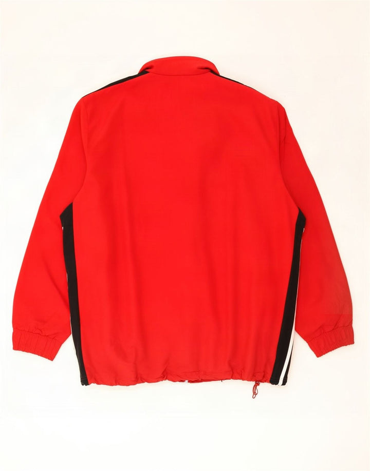Adidas Męska bluza dresowa Climalite Top Jacket 3XL Czerwony poliester z blokami kolorów