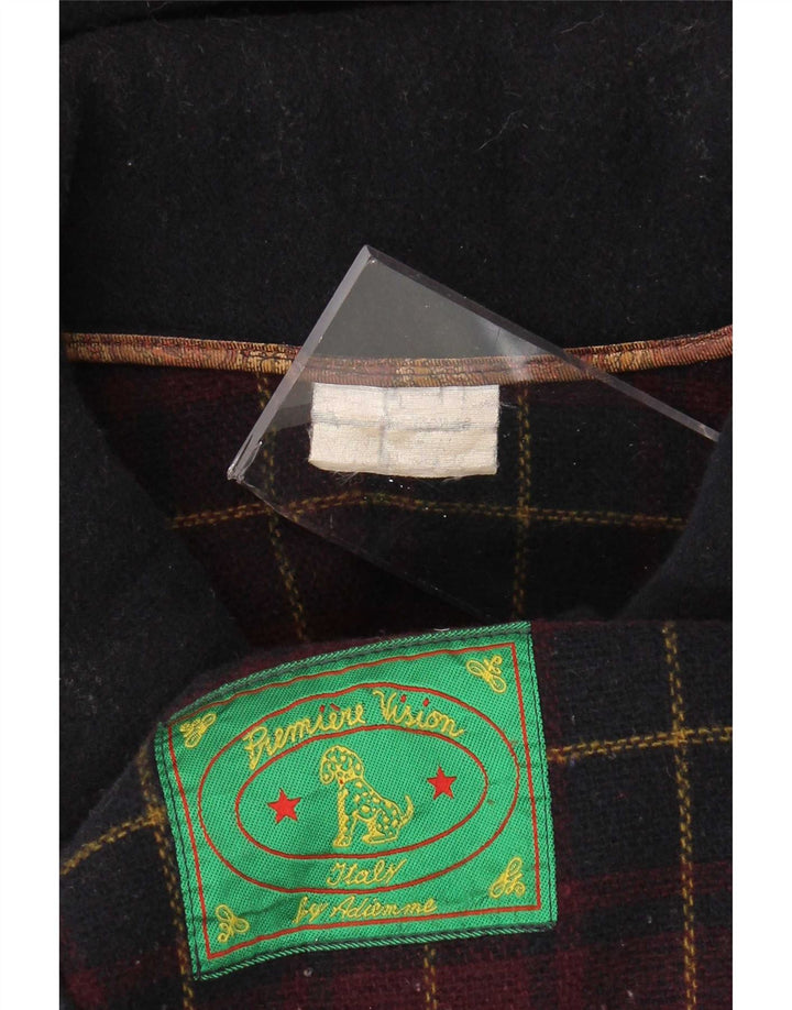 Vintage męski płaszcz z kapturem UK 40, duży, granatowy