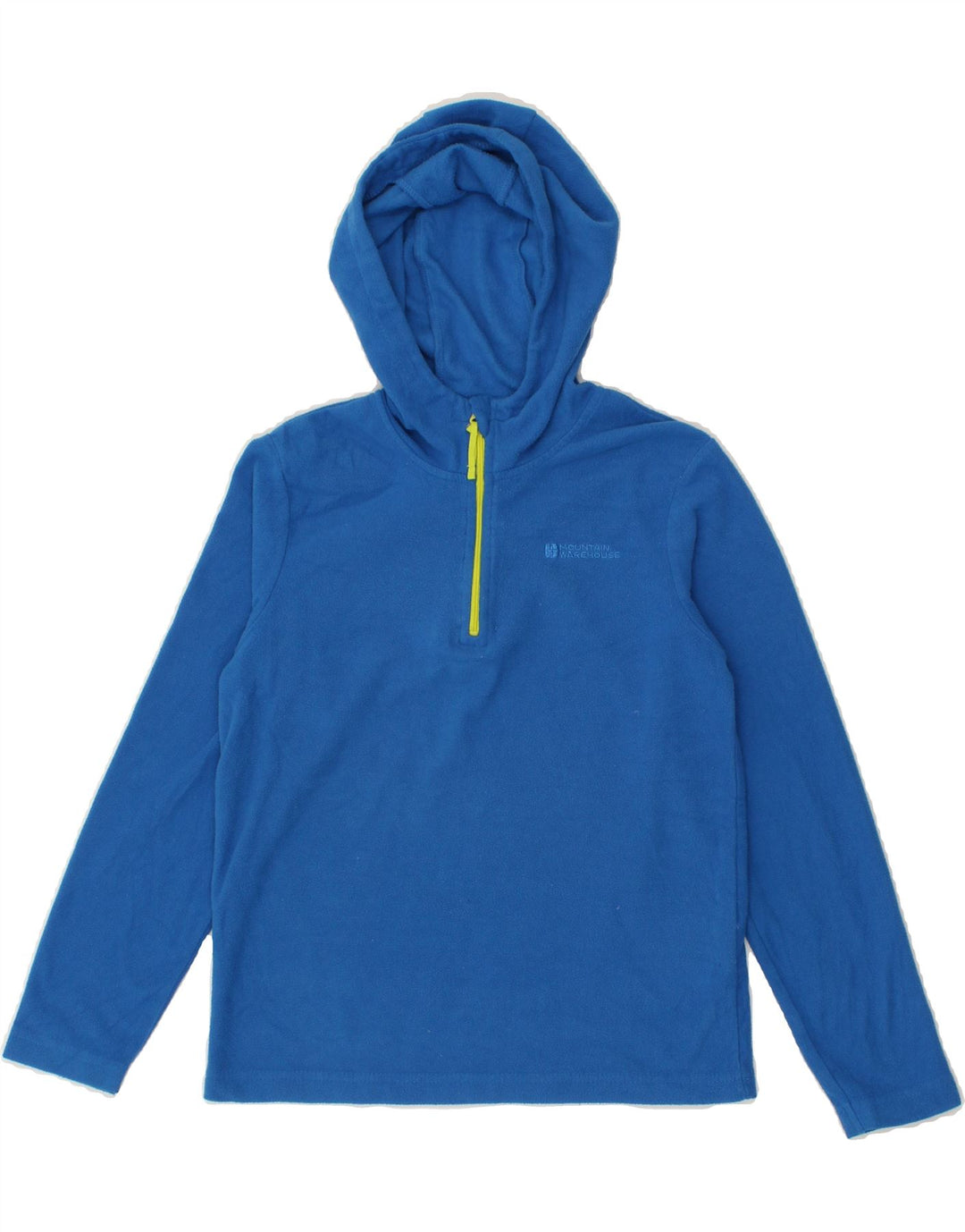 MOUNTAIN WAREHOUSE Boys Hooded Fleece Jumper 9-10 Years Blue Polyester Vintage Mountain Warehouse and Second-Hand Mountain Warehouse from Messina Hembry 