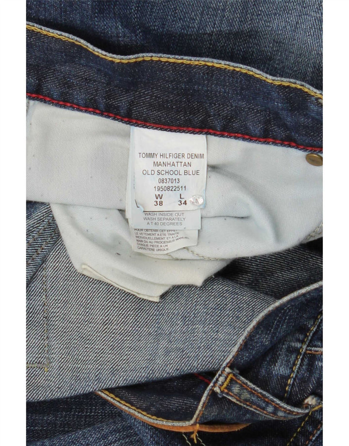Męskie dżinsy Bootcut Tommy Hilfiger Manhattan W38 L34 Niebieska bawełna