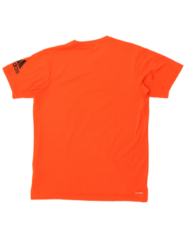 Męska koszulka Adidas Climalite Graphic Top, średni pomarańczowy poliester