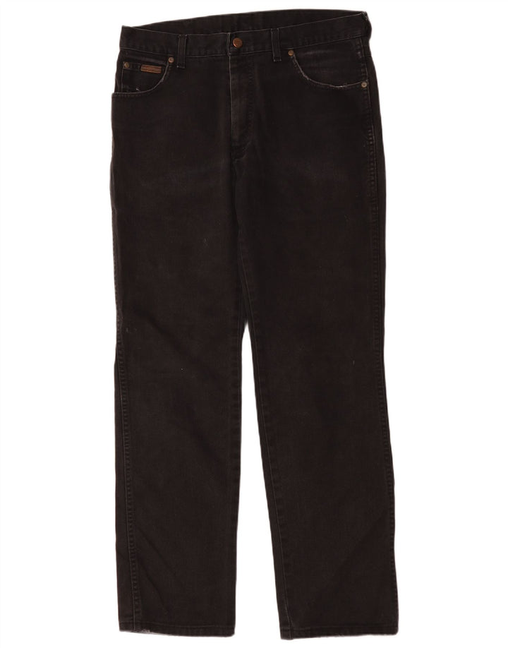 Męskie proste dżinsy Wrangler W34 L31 czarne