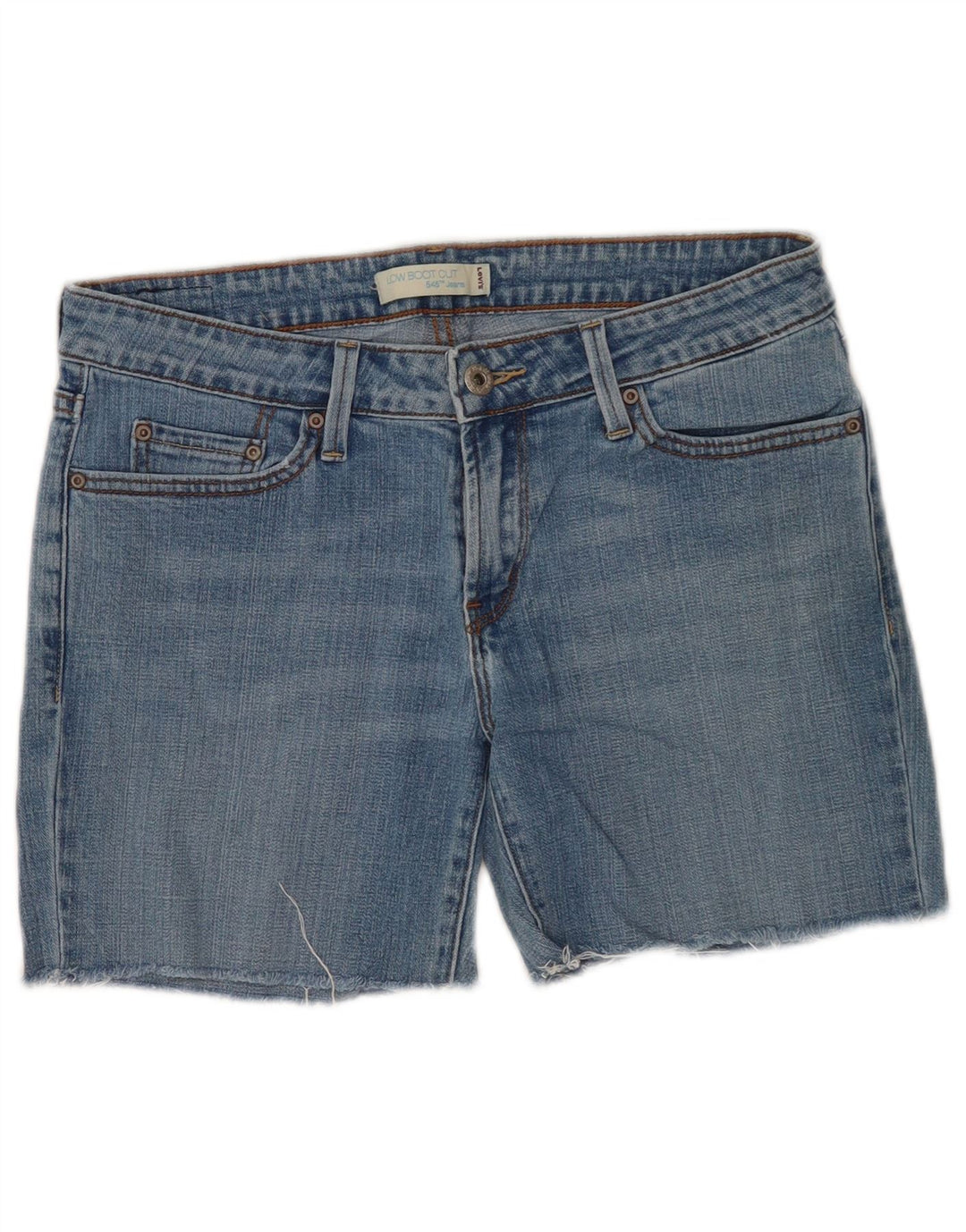 Damskie spodenki jeansowe Levi's 545 US 8 Medium W30, niebieska bawełna