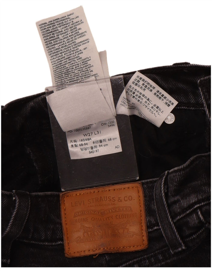 Damskie jeansy Levi's Bootcut z wysokim stanem W27 L31 Szara bawełna