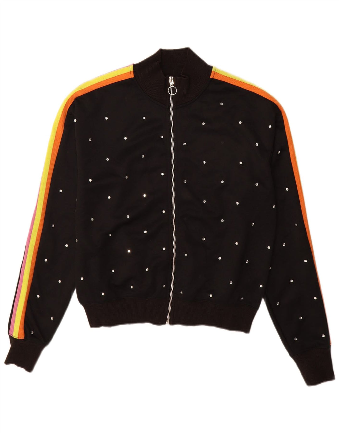Damska bluza dresowa oversize Topshop UK 6 XS, czarna w cętki