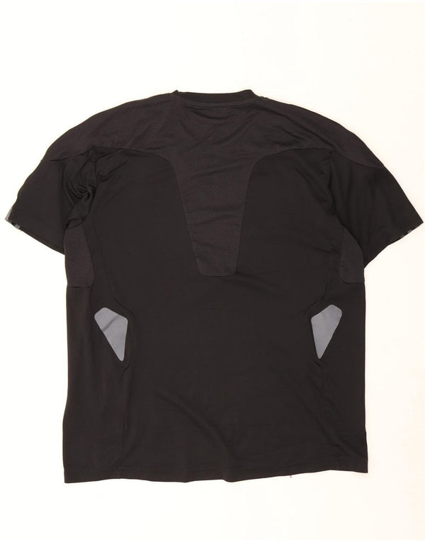 Adidas Męska koszulka Climalite Top XL Czarny poliester z blokami kolorów