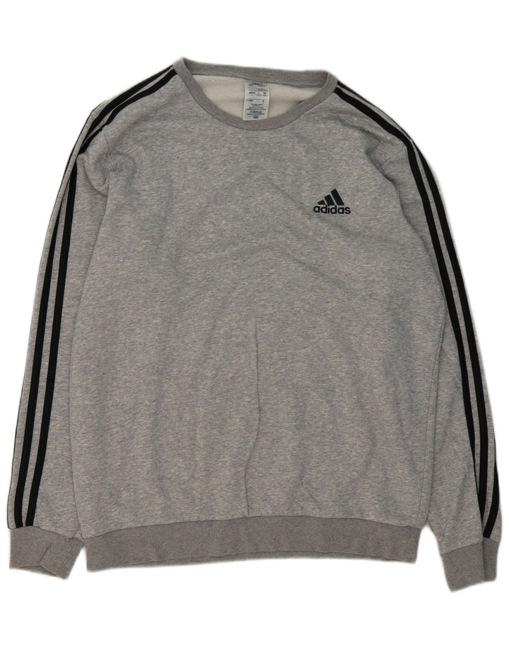 Bluza męska Adidas, duża, szara, nakrapiana bawełna