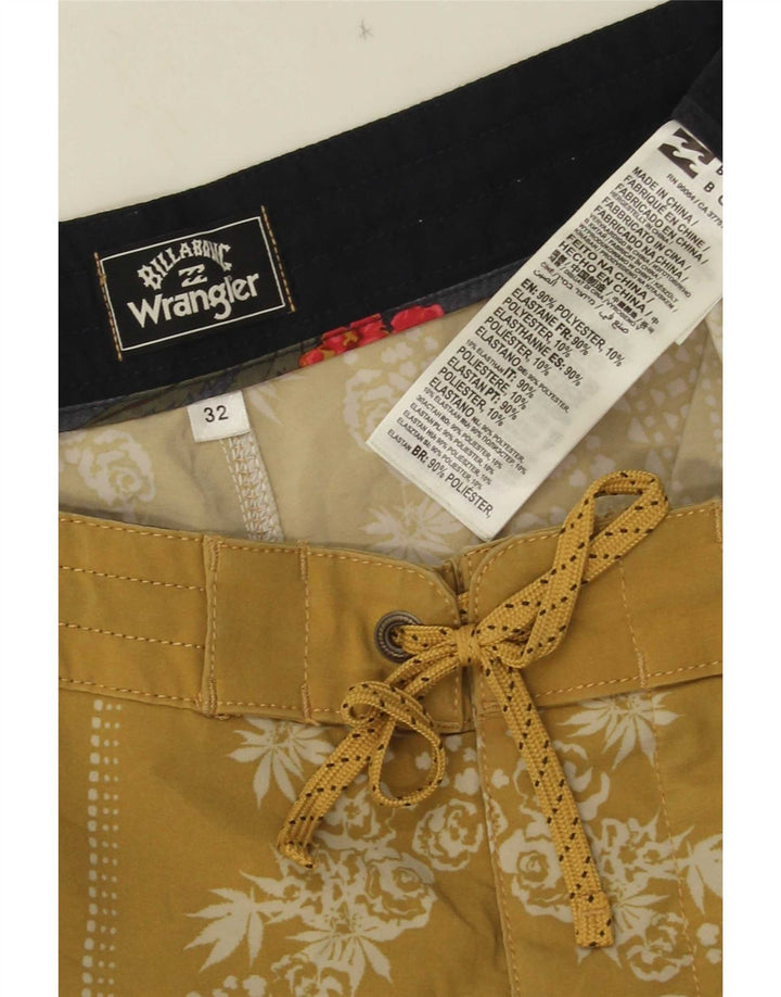 Męskie spodenki pływackie Wrangler Medium Yellow Floral Polyester