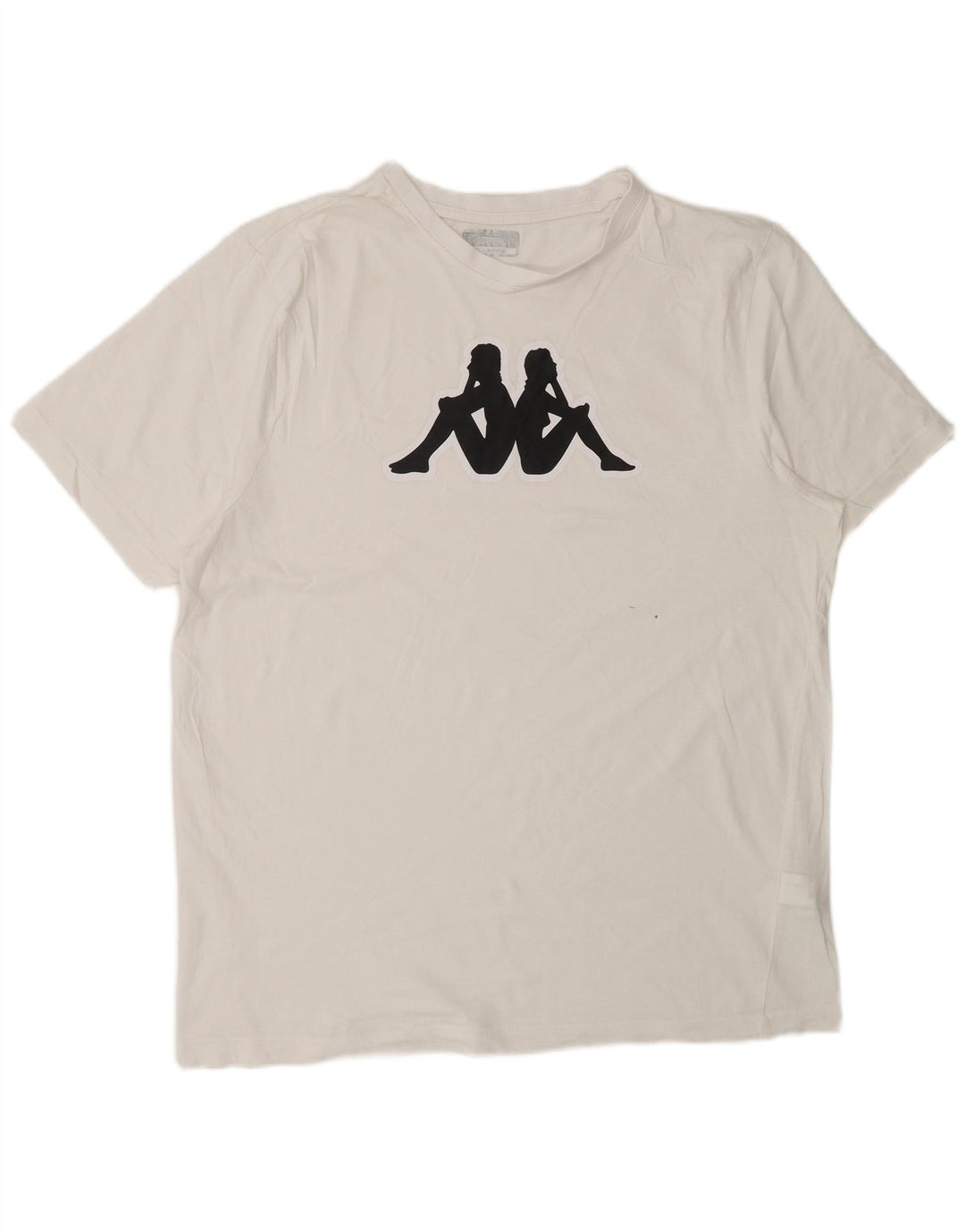 Męska koszulka z grafiką KAPPA, góra XL, biała bawełna